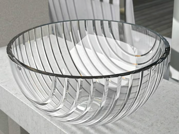 MARINUS - Countertop round crystal washbasin by Glass Design - view 2